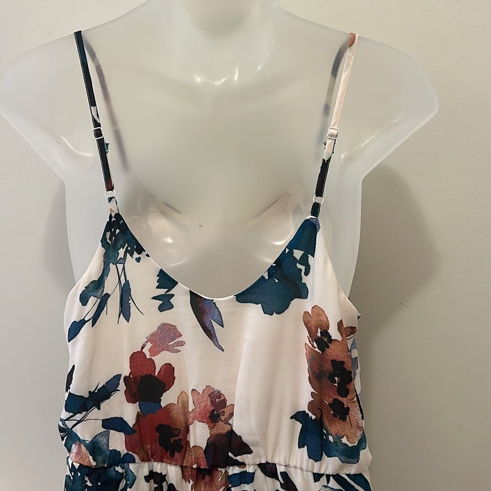 A New Day Floral Midi Slip Dress Easter Spring Summer White Medium M - Picture 5 of 8